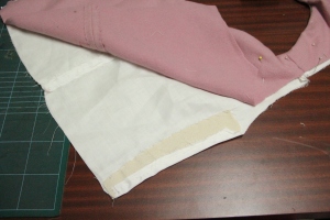 bodice showing re-enforcing at the sides